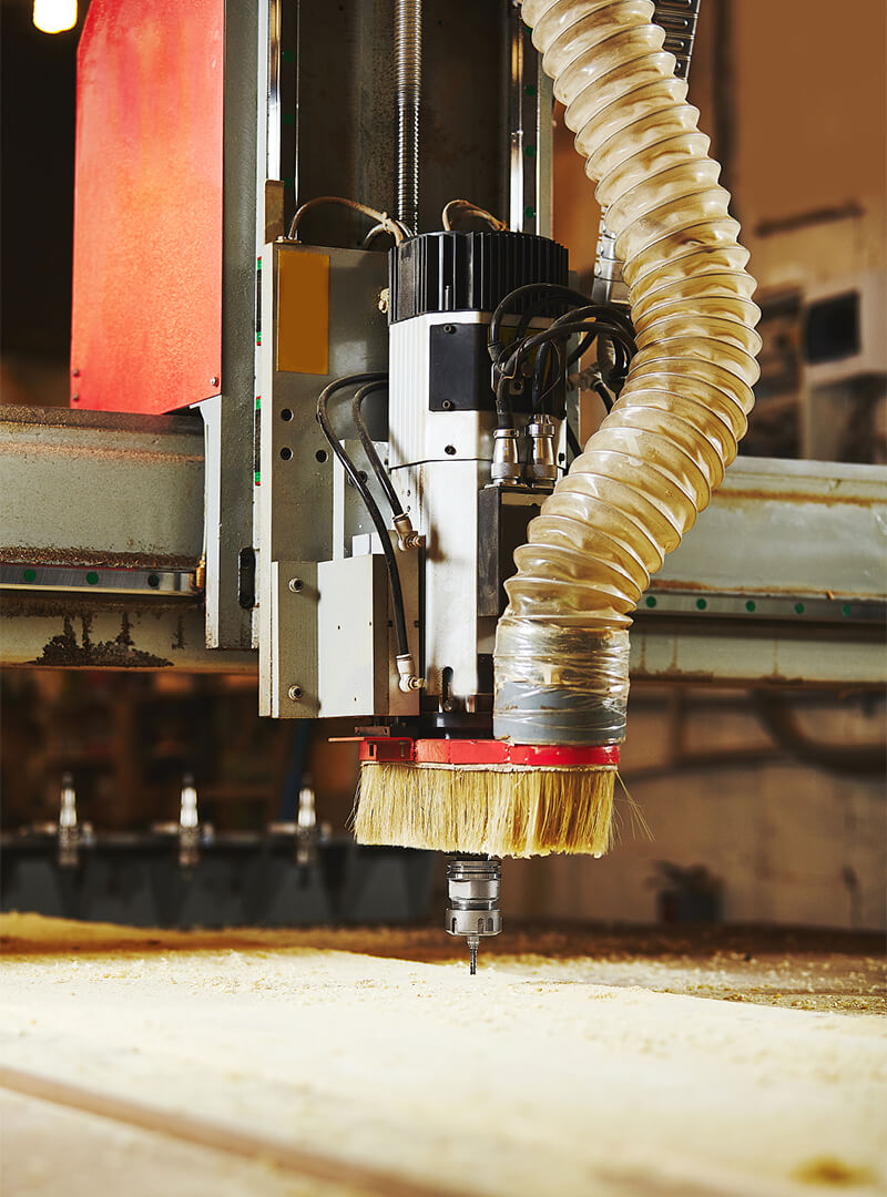 Cutting-wood-with-a-CNC-machine---CNC-Spindle-Motor