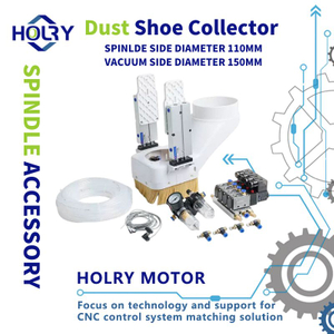 CNC Spindle Dust Shoe Collector 110mm Dust Boot Cleaner for ATC Spindle Motor Router Machine With solenoid valve