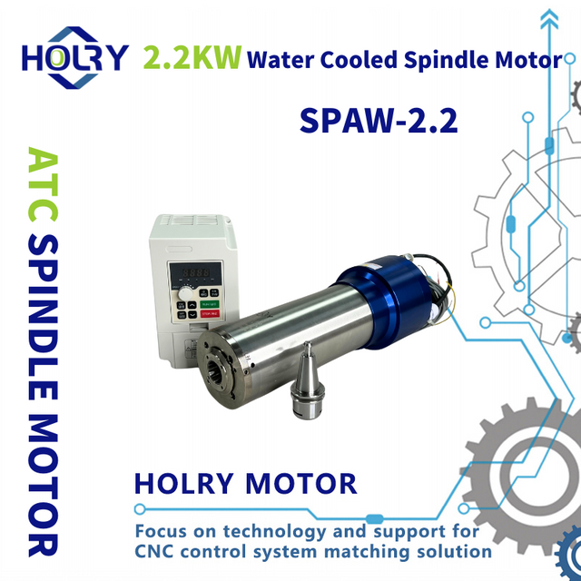 High Speed Water-cooled ATC 2.2kw Spindle Motor ISO20 CNC Spindle for Cnc Router