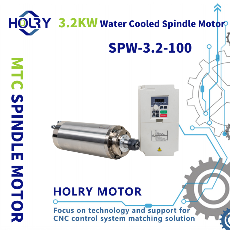 High Speed 220V 380V 3.2kW Water Cooled Spindle Motor ER20 for CNC Milling