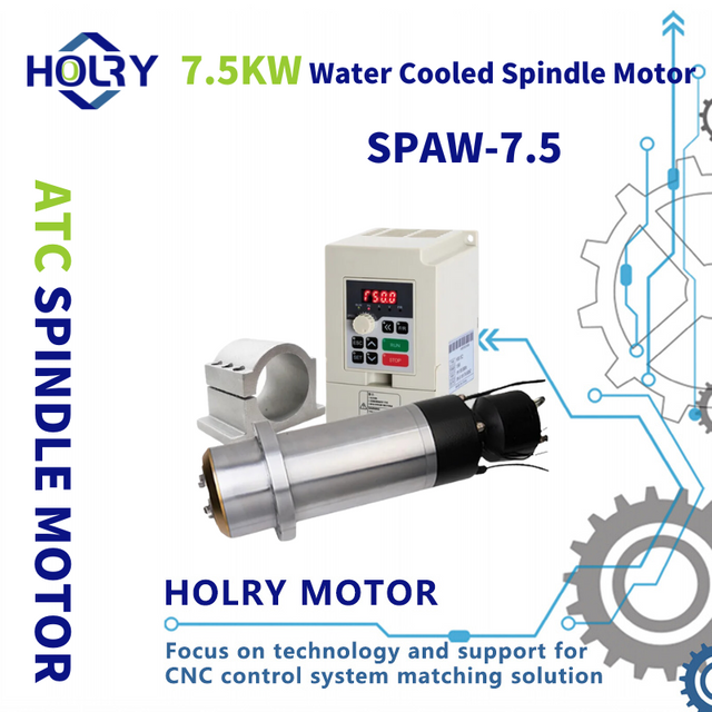 High Speed Water-cooled ATC 7.5kw Spindle Motor ISO30 CNC Spindle for Cnc Router