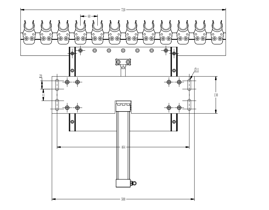 ISO20 ISO30 BT30 Straight cutter library for ATC Spindle Motor