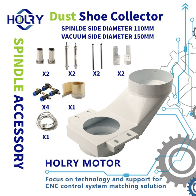 CNC Spindle Dust Shoe Collector 110mm Dust Boot Cleaner for Spindle Motor Router Machine Cover Nylon Material New